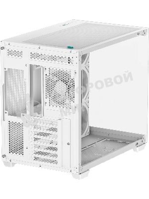 Компьютерный корпус Deepcool CG530 4F WH без БП, боковое окно (панорама), 3x120мм ARGB Reverce вентилятора на боковой стенке, 1x120мм ARGB вентилятор сзади, белый, ATX