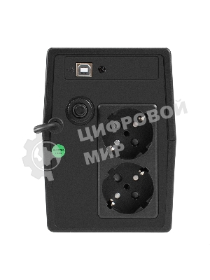 Источник бесперебойного питания ExeGate Smart LB-800.LCD.AVR.2SH.USB (800VA/480W, LCD, AVR, 2*Schuko, USB, батарея 12V 9Ah, Black)