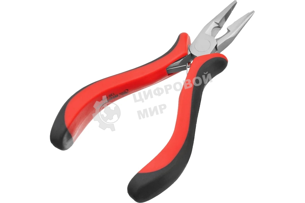 Длинногубцы Matrix mini 130 мм Ni прямые, авторазжим, двухкомпонентные рукоятки