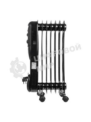 Обогреватель масляный Ресанта ОМПТ-7НЧ (7 секций) черный, 1500 Вт, 15 м2, термостат 67/3/13