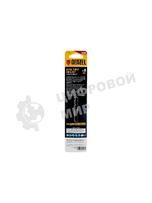 Сверло спиральное по металлу Denzel 8 х 165 мм, Р6М5, Golden Tip, удлиненное