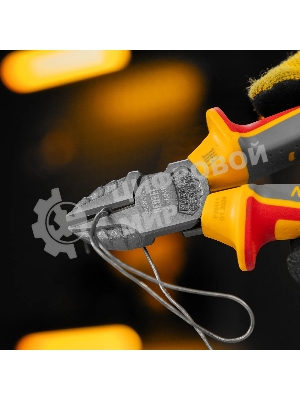 Бокорезы Denzel диэлектрические рукоятки, до 1000 В, трехкомпонентные рукоятки, 180 мм