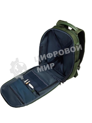 Рюкзак мужской Piquadro Lyss CA6928S143BM/VE зеленый тимьяновый полиэстер/натур.кожа