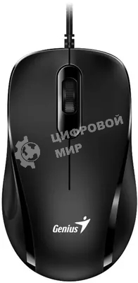 Мышь проводная Genius DX-101 черный, 1200 dpi, USB, кнопки - 3