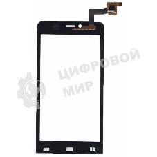 Сенсорное стекло (тачскрин) для Micromax Q370, черное