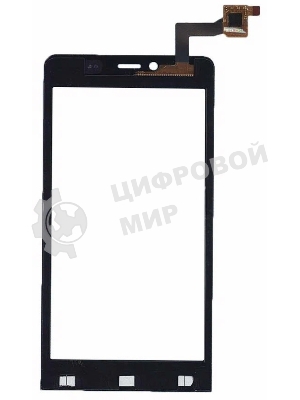 Сенсорное стекло (тачскрин) для Micromax Q370, черное