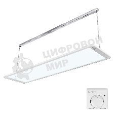 Комплект обогреватель инфракрасный Ballu BIH-GTW-0.8 + BMT-1 белый, 800 Вт, 16 м2, термостат