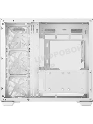 Компьютерный корпус Deepcool CG530 4F WH без БП, боковое окно (панорама), 3x120мм ARGB Reverce вентилятора на боковой стенке, 1x120мм ARGB вентилятор сзади, белый, ATX