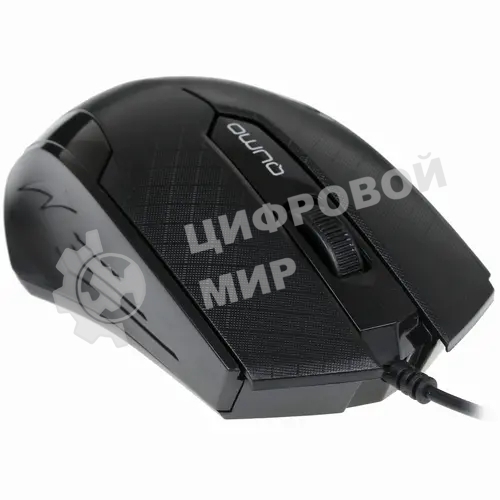 Мышь проводная Qumo Office M14 черный, 1000 dpi, USB, кнопки - 3
