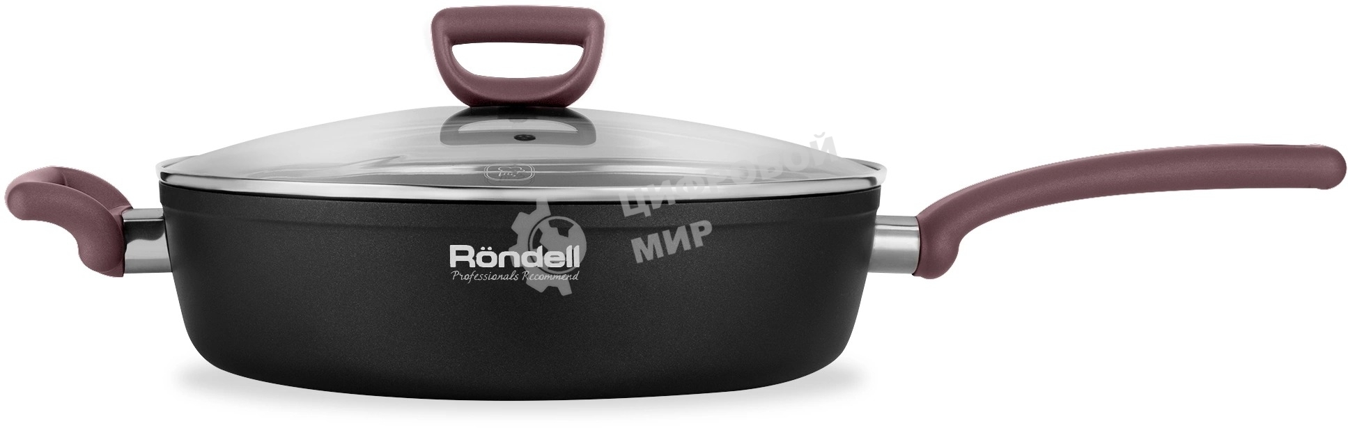 Сотейник Rondell Fest RDA-1526 d=28 см, (с крышкой) черный