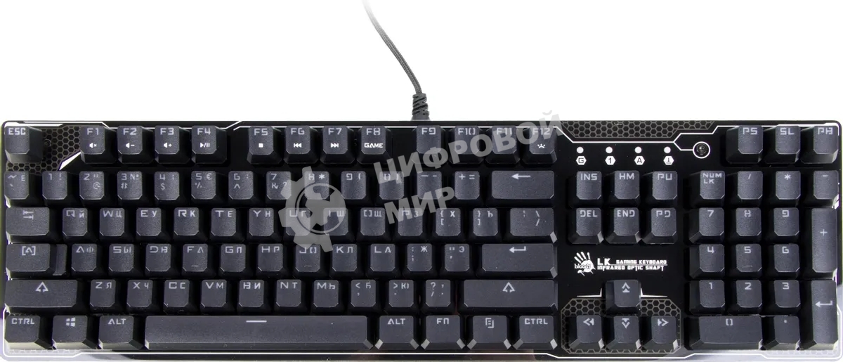 Клавиатура Bloody B810R проводная, USB Type-A, чёрный