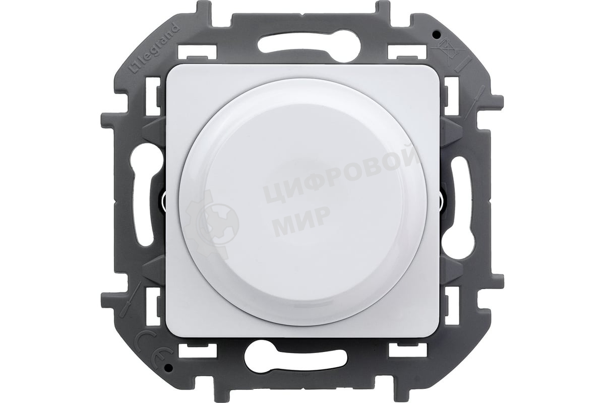 Светорегулятор поворотный Legrand без нейтрали, 300 Вт, белый