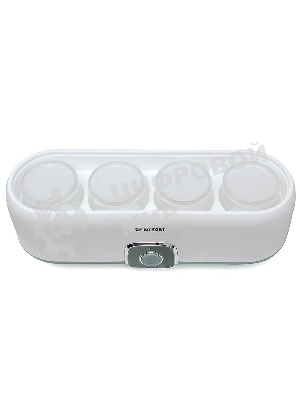 Йогуртница Kitfort KT-2006 20Вт 4б. 180 мл белый/зеленый