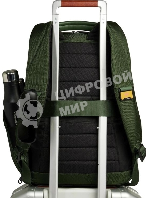 Рюкзак мужской Piquadro Lyss CA6928S143BM/VE зеленый тимьяновый полиэстер/натур.кожа