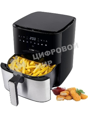 Аэрофритюрница Clatronic FR 3782 H черный/серебристый, 1450 Вт, 5 л, сенсор, 8 программ