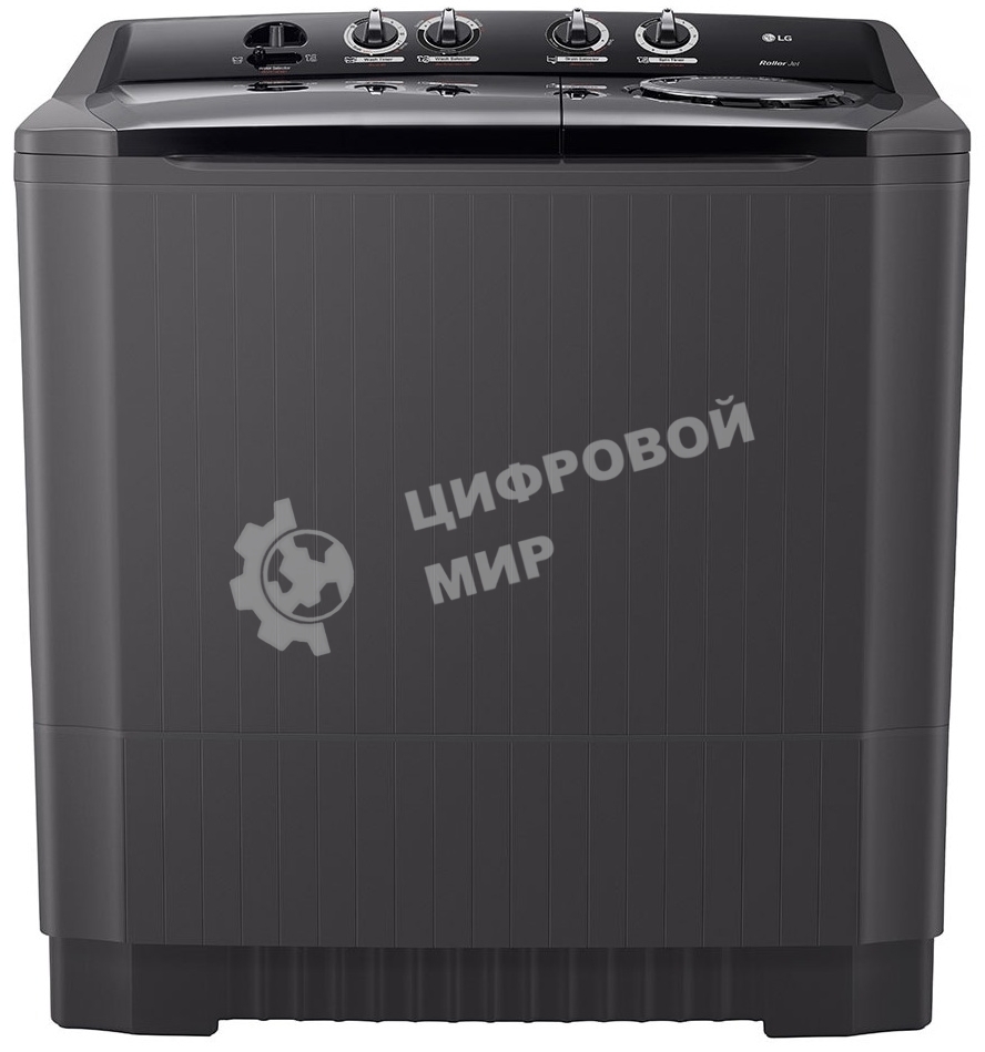 Стиральная машина LG P861RONT, черный, загрузка вертикальная 7 кг