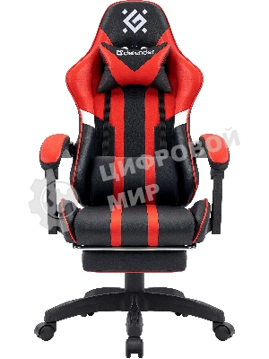 Кресло Defender Colran черный, экокожа, 120 кг, подставка для ног, механизм качания