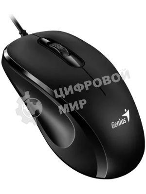 Мышь проводная Genius DX-101 черный, 1200 dpi, USB, кнопки - 3