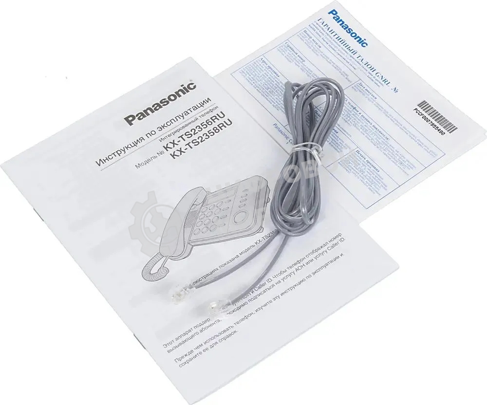 Телефон проводной Panasonic KX-TS2356RUB черный АОН,Caller ID,ЖКД,блокировка набора,выключение микрофона