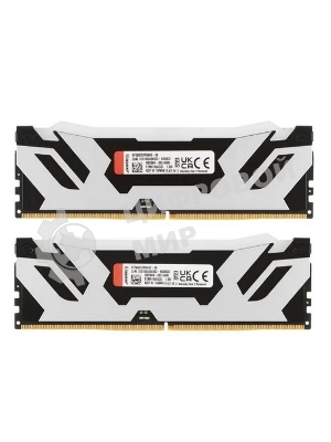 Оперативная память Kingston Fury Renegade, DDR5, 96Gb (2x48GB), 6000MHz, CL32, DIMM, с радиаторами, cеребристый/черный