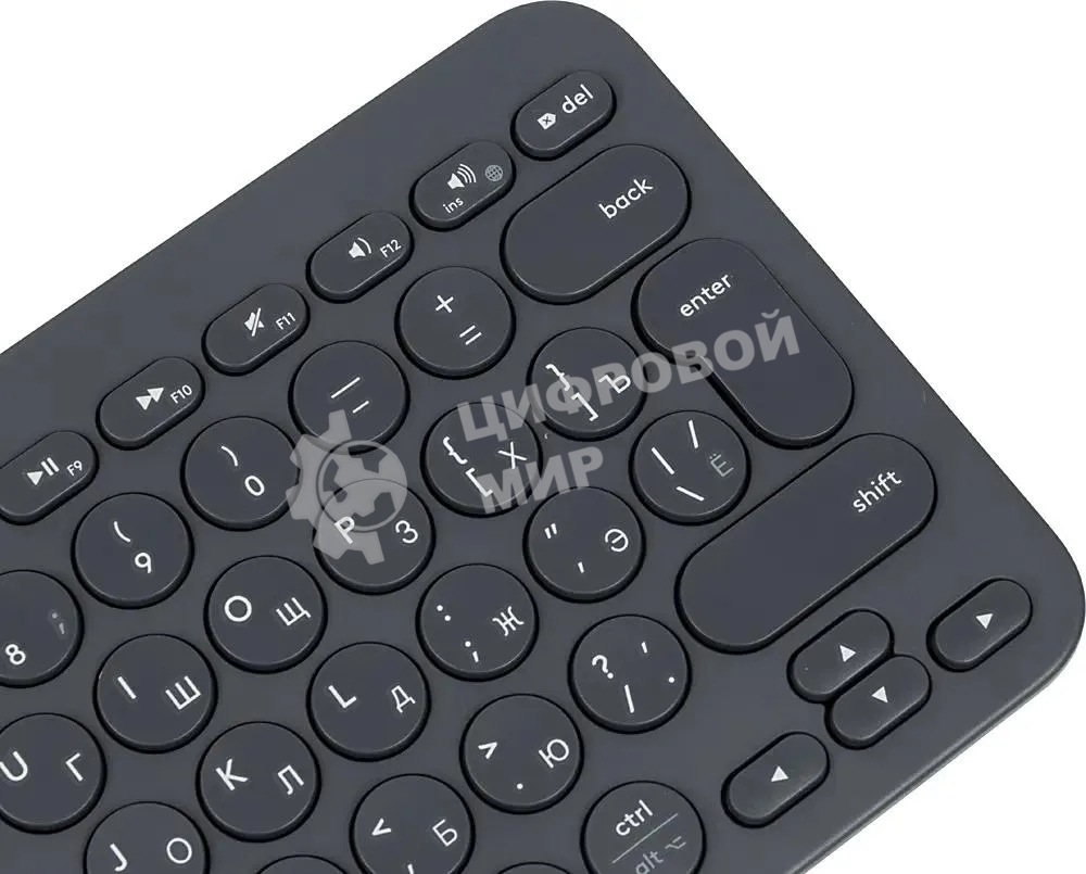 Клавиатура беспроводная Logitech K380, Bluetooth, темно-серый