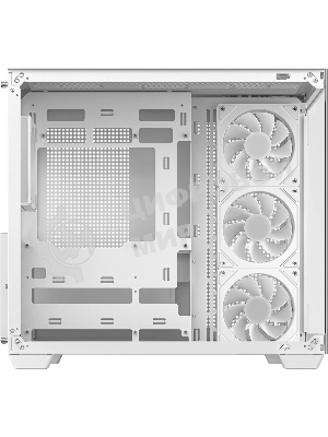 Компьютерный корпус Deepcool CG530 4F WH без БП, боковое окно (панорама), 3x120мм ARGB Reverce вентилятора на боковой стенке, 1x120мм ARGB вентилятор сзади, белый, ATX