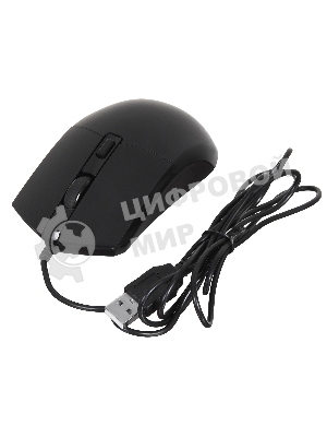 Мышь проводная Oklick 207M черный, 2400 dpi, USB, кнопки - 4