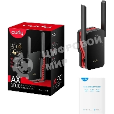 Повторитель беспроводного сигнала Cudy RE3000 AX3000 Wi-Fi черный