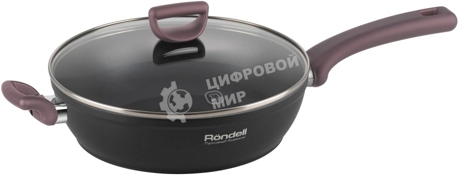 Сотейник Rondell Fest RDA-1526 d=28 см, (с крышкой) черный