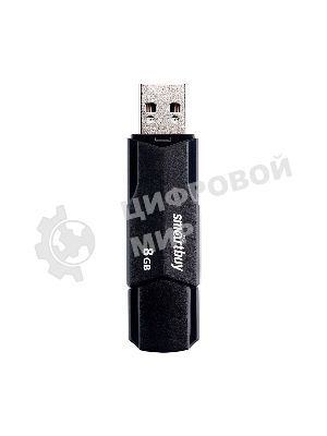 Флешка USB Smartbuy CLUE Black (SB8GbCLU-K), 8Gb, USB 2.0, R/W 20/10, черный
