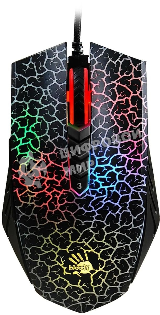 Мышь проводная A4Tech Bloody A7 черный, 4000 dpi, USB, кнопки - 8