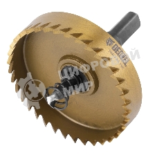 Коронка по металлу Denzel HSS, 63 мм, нитридтитановое покрытие