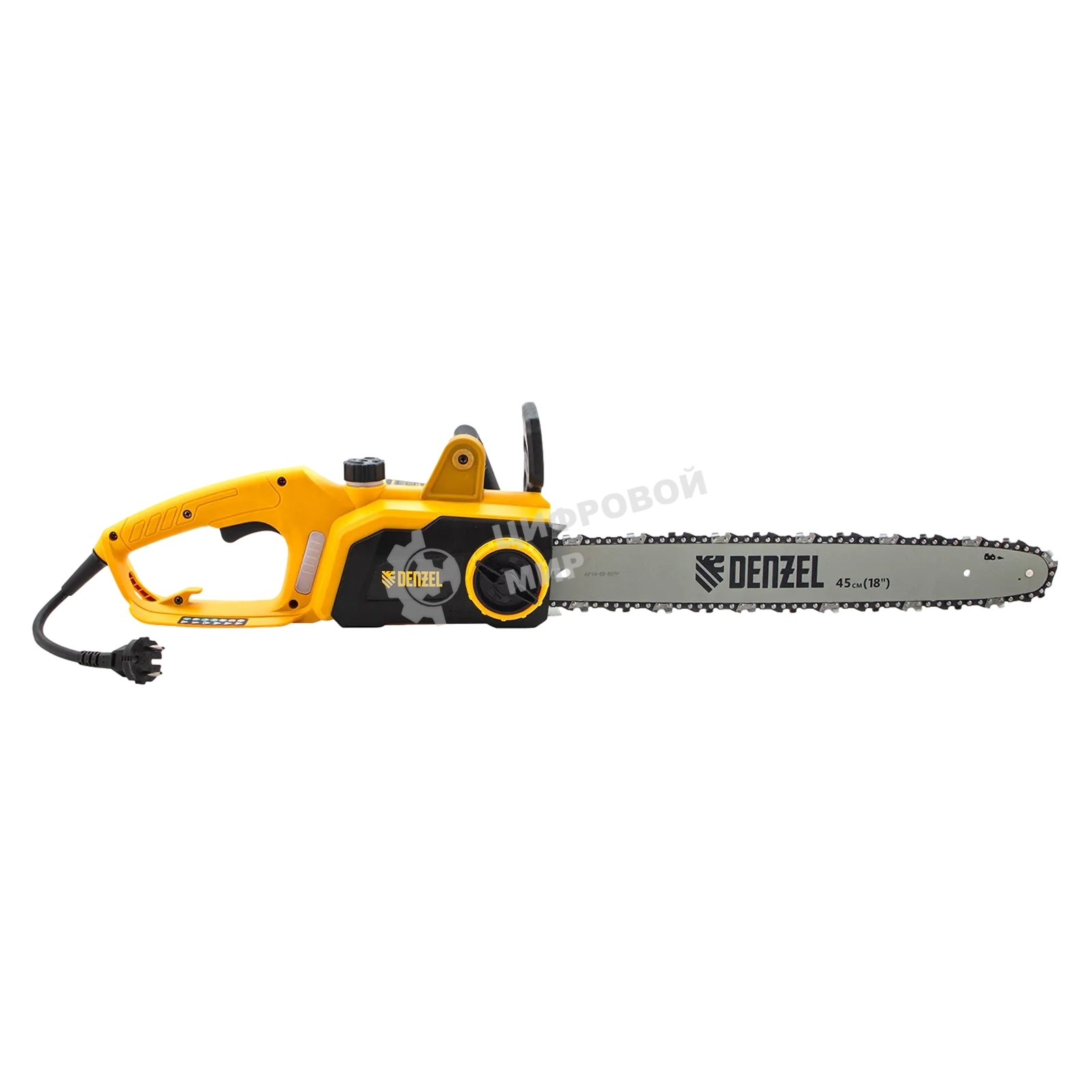 Пила цепная электрическая Denzel EDS-2200P 2,2кВт, поперечная, шина 45см, шаг 3/8, паз 1,3 мм, 63 зв