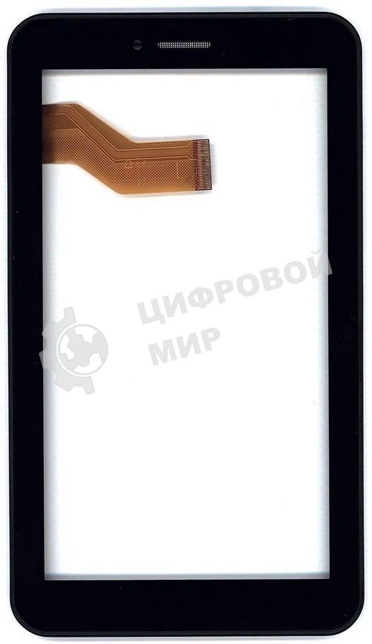 Сенсорное стекло (тачскрин) для Irbis TX74. черное с рамкой