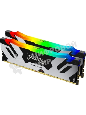 Оперативная память Kingston Fury Renegade, DDR5, 96Gb (2x48GB), 6000MHz, CL32, DIMM, с радиаторами, cеребристый/черный