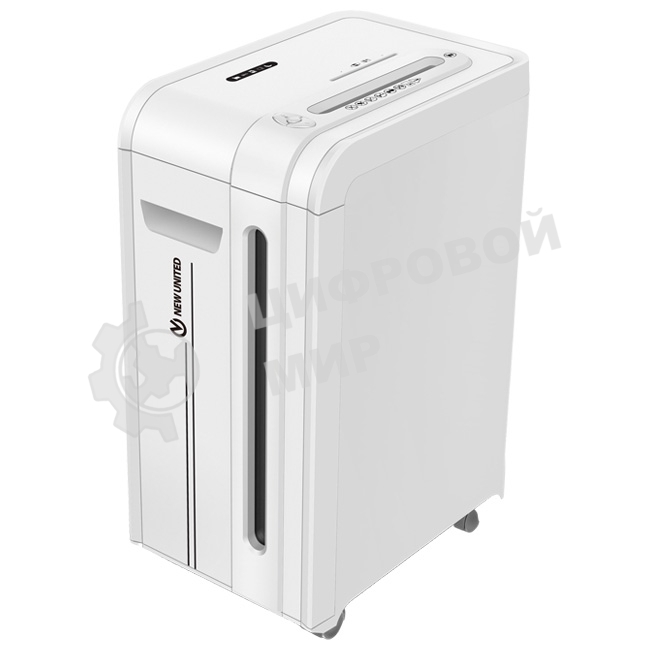 Шредер New United Etalon ET-25C Force белый (секр.P-4)/перекрестный/25лист./34лтр./скрепки/скобы/пл.карты/CD