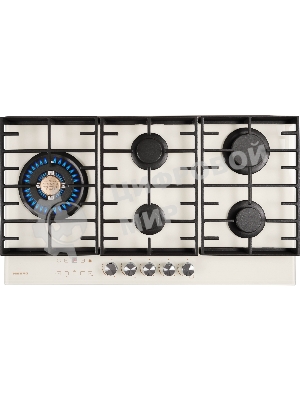 Газовая варочная панель HIBERG VM 9155 Y, бежевый