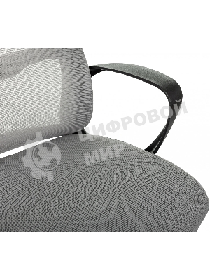 Кресло Бюрократ Wise серый, сетка, подголовник