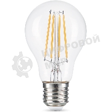 Лампа светодиодная Gauss Filament 102902112 12Вт цок.: E27 груша 185B св. свеч. белый теп. грушевидная (упак.: 10 шт)