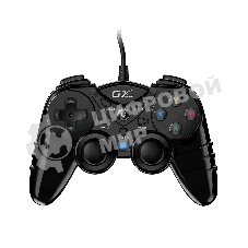 Геймпад Genius GX-17UV, (PC, PlayStation 3), two vibration motors, 2 joysticks, cable: 1.8 m, color: черный