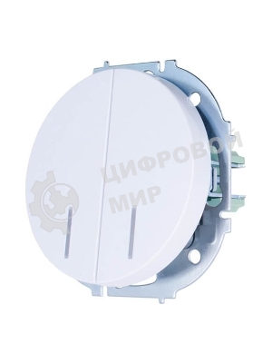 Выключатель 2-кл. СП OSEN 10А IP20 с подсветкой механизм бел. LEZARD 743-0288-112