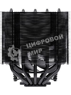 Кулер для процессора Noctua NH-D12L chromax черный, 120 мм, медь, 0-2000 об/мин, 22.6 дБ, 4 pin PWM, 148 Вт, высота 145 мм