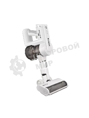 Пылесос вертикальный Polaris PVCS-5000 белый, питание от аккумулятора, 100 Вт, уборка сухая, пылесборник 0.5 л, время работы от АКБ max 40 мин