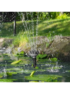 Насос фонтанный Denzel FNP110-34, 112 Вт, подъем 3,4 м, 3400 л/ч, колокольчик/каскад/гейзер