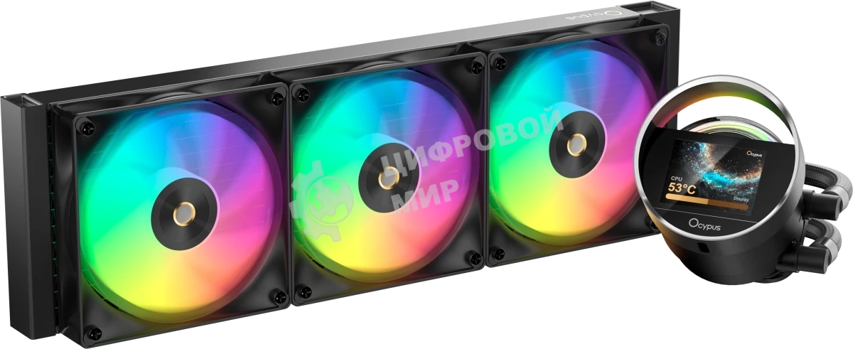 Система охлаждения Ocypus Sigma L36 BK ARGB, 360мм, LCD Pump 2.4
