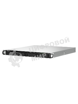 Сетевое хранилище SMB QNAP TS-464U-8G NAS 4 HDD trays, rackmount 1U, 1 PSU. 4-core Intel Celeron N5105/N5095 2.0-2.9 GHz, 8 Gb RAM MAX, 2x2.5GbE, 2xUSB 3.2 Gen 2 (10Gbps), 2xUSB 2.0, 1xHDMI, PCIe Gen 3 x2, W/o rail kit RAIL-B02