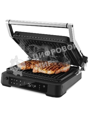 Электрогриль Kitfort КТ-3675 2000Вт серебристый/черный
