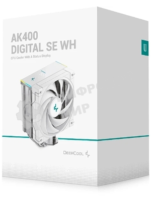Устройство охлаждения(кулер) Deepcool AK400 Digital SE Wh ARGb Soc-AM5/AM4/1200/1700/1851 белый 4-pin 19-28dB Al+Cu LCD 220W 812gr Ret (R-AK400-WHADMN-GJD)