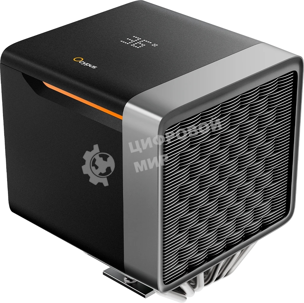 Кулер для процессора Ocypus Delta A62 EX BK Digital, 2x120мм ARGB FAN, Top Display Panel, 6 HEAT PIPES, 4-PIN PWM, 600-1800 RPM, 31DBA, HYDRO BEARING, LGA115X/1200/1700/18XX, AM4/AM5