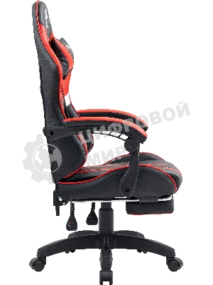 Кресло Defender Colran черный, экокожа, 120 кг, подставка для ног, механизм качания